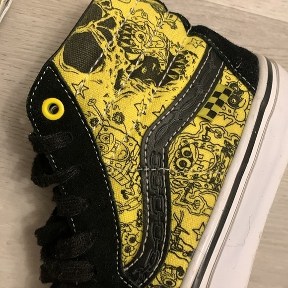 Super Rare Vans x Spongebob Squarepants Mike Gigliotti Sk8 Hi High Top Sneakers - Picture 5 of 14